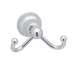 Cisal CIS7DAPC Double Hook Robe Hook in Polished Chrome