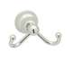Cisal CIS7DPN Double Hook Robe Hook in Polished Nickel