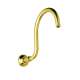 12in Wall Mounted Hooked Shower Arm in Inca Brass