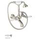 Wall Mount Exposed Tub Filler Faucet in Polished Nickel