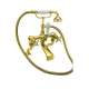 Deck Mount Exposed Tub Filler Faucet in English Gold