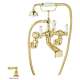 Wall Mount Exposed Tub Filler Faucet in English Gold