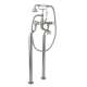 Floor Mount Tub Filler Faucet in Satin Nickel