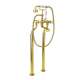 Floor Mount Tub Filler Faucet in English Gold