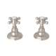 Italian Country Bath A7422XMSTN 3/4-in Hot and Cold Sidevalves Set with Cross Handle in Satin Nickel
