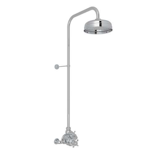 Thermostatic Shower Package with Cross Handle in Polished Chrome