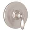 Thermostatic Trim Plate with Hex Metal Lever and without Volume Control in Satin Nickel