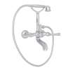 Exposed Tub Set with Metal Lever Handshower in Polished Chrome
