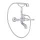 Exposed Tub Set with Metal Lever Handshower in Polished Chrome