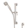 24-in Palladian Decorative Grab Bar Set with Single-Function Handshower/Hose/Outlet in Satin Nickel