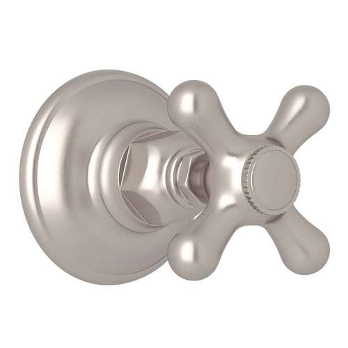 Verona A2912XMSTNTO Trim for Volume Control and 4-Port Dedicated Diverter with Cross Handle in Satin Nickel