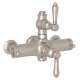 Italian Bath Exposed Thermostatic Valve with Metal Lever in Satin Nickel