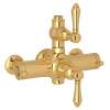 Italian Bath Exposed Thermostatic Valve with Metal Lever in Italian Brass