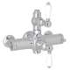 Italian Bath Exposed Thermostatic Valve with White Porcelain Lever in Polished Chrome