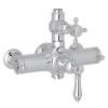 Italian Bath Exposed Thermostatic Valve with Cross Handle in Polished Chrome