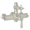 Italian Bath Exposed Thermostatic Valve with Cross Handle in Polished Nickel