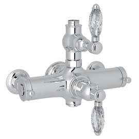 Wall-Mounted Brass Thermostatic Bathroom Valve - In Multiple Colors