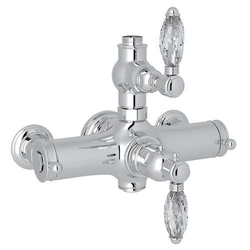 Wall-Mounted Brass Thermostatic Bathroom Valve - In Multiple Colors