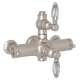 Italian Bath Exposed Thermostatic Valve with Crystal Lever in Satin Nickel