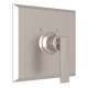 Vincent A4014LVSTN Thermostatic Trim Plate with Metal Lever and without Volume Control in Satin Nickel