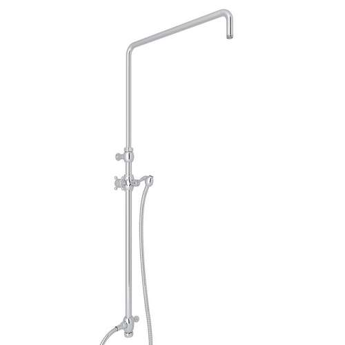 Riser with Diverter, Hose and Sliding Handshower Holder in Polished Chrome