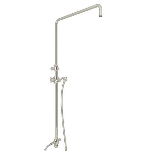 Riser with Diverter, Hose and Sliding Handshower Holder in Polished Nickel