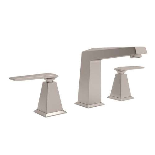 Vincent A1008LVSTN-2 High Neck Widespread Lavatory Faucet in Satin Nickel