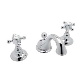 A1408XM-2-M Viaggio C-Spout Widespread Lavatory Faucet with Cross Handles Pop-Up