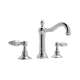 Column Spout Widespread Lavatory Faucet with Crystal Levers Pop-Up in Polished Chrome