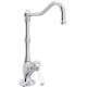 Column Spout Filter Faucet With Mini Porcelain Lever Handle In Polished Chrome