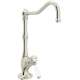 Column Spout Filter Faucet With Mini Porcelain Lever Handle In Polished Nickel