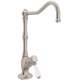 Column Spout Filter Faucet With Mini Porcelain Lever Handle In Satin Nickel