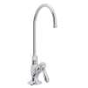 C-Spout Filter Faucet With Mini Metal Lever Handle In Polished Chrome