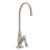 C-Spout Filter Faucet With Mini Metal Lever Handle In Satin Nickel