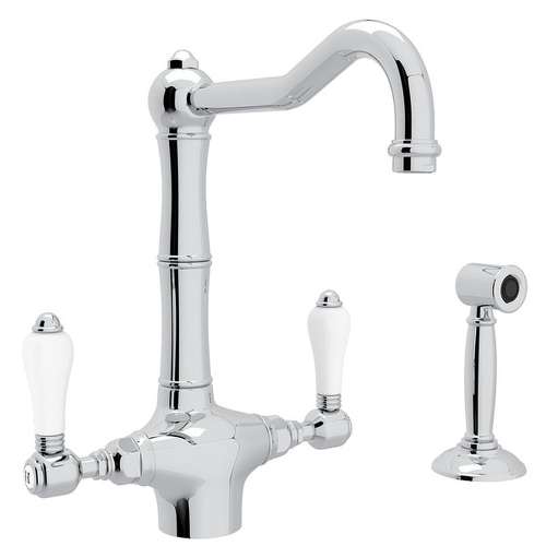 Italian Kitchen Acqui Kitchen Faucet With Double-Lever Handle - In Multiple Colors