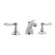 High Neck Widespread Lavatory Faucet with Metal Levers Pop-Up and Hex Spout in Polished Chrome