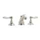 High Neck Widespread Lavatory Faucet with Metal Levers Pop-Up and Hex Spout in Polished Nickel