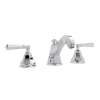 High Neck Widespread Lavatory Faucet with Hex Spout Metal Lever Handles and Pop-Up in Polished Chrome