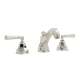 High Neck Widespread Lavatory Faucet with Hex Spout Metal Lever Handles and Pop-Up in Polished Nickel
