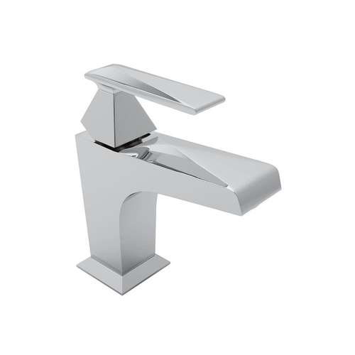 Single Hole, Single Lever Lavatory Faucet with Single Vincent Metal Lever and Pop-Up