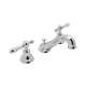 C-Spout Widespread Lavatory Faucet with Classic Metal Lever in Polished Chrome
