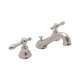 C-Spout Widespread Lavatory Faucet with Classic Metal Lever in Satin Nickel