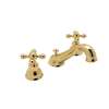C-Spout Widespread Lavatory Faucet with Cross Handles in Italian Brass