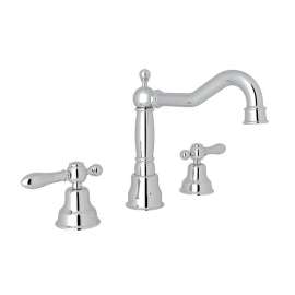 Column Spout Widespread Lavatory Faucet Classic Metal Levers Pop-Up and 7-1/8