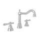Column Spout Widespread Lavatory Faucet Classic Metal Levers Pop-Up and 7-1/8