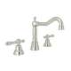 Column Spout Widespread Lavatory Faucet Classic Metal Levers Pop-Up and 7-1/8