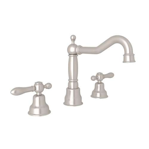 Column Spout Widespread Lavatory Faucet Classic Metal Levers Pop-Up and 7-1/8