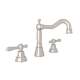 Column Spout Widespread Lavatory Faucet Classic Metal Levers Pop-Up and 7-1/8