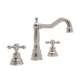 Column Spout Widespread Lavatory Faucet Cross Handles Pop-Up and 7-1/8