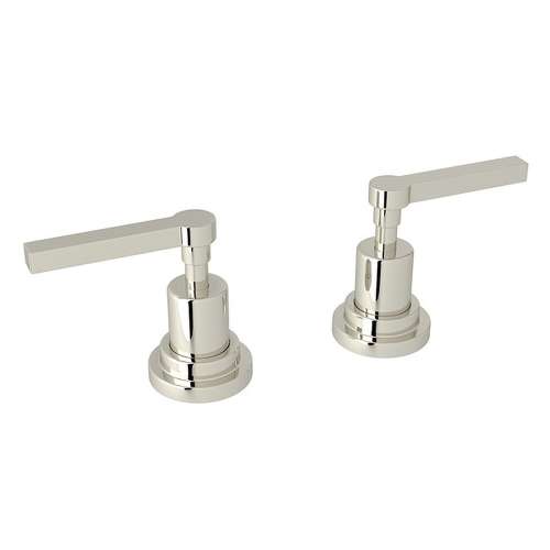 Avanti A2211LMPN Set of Hot and Cold 1/2-in Sidevalves with Metal Lever Handles in Polished Nickel
